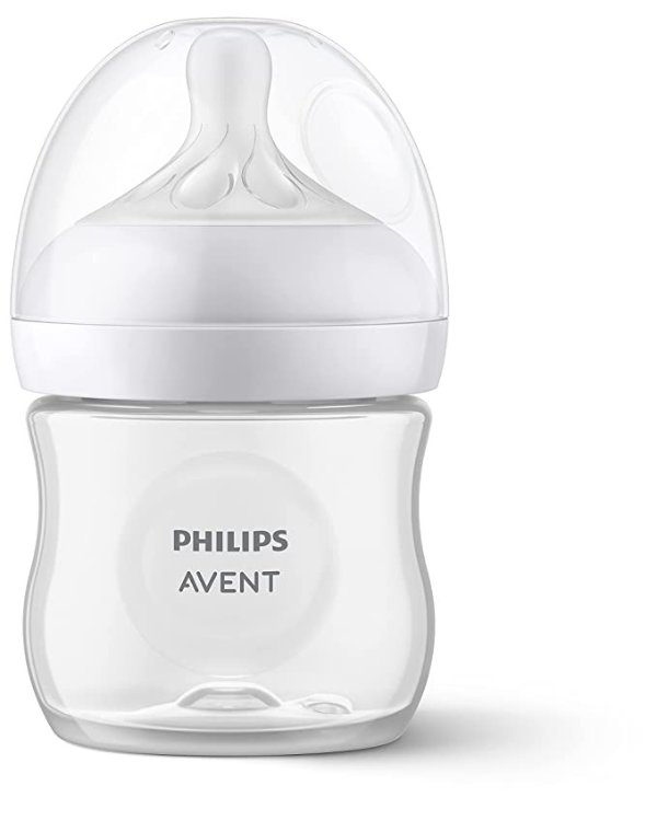 Philips AVENT Natural Baby Bottle with Natural Response Nipple, Clear, 4oz, 1pk, SCY900/91