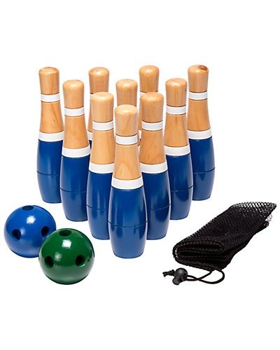 Trademark Hey! Play! 8 Inch Wooden Lawn Bowling Set