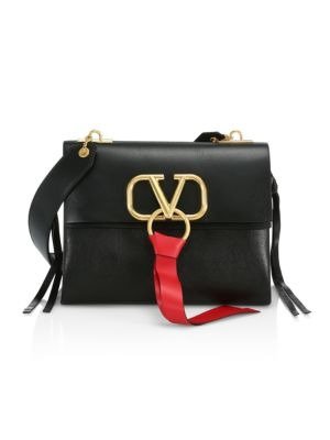 -Garavani Small VSling Leather Shoulder Bag