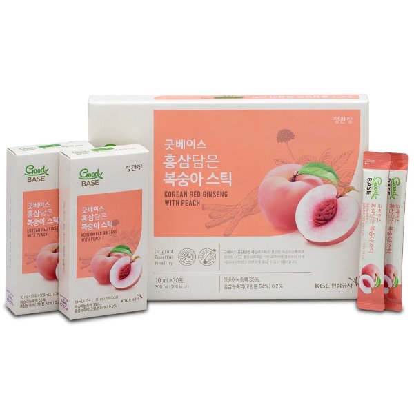 Peach Korean Red Ginseng Health Drink Stick - Good Base