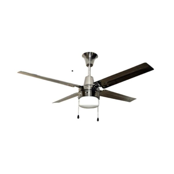 Urbana 48-in Brushed Chrome LED Indoor Downrod Ceiling Fan with Light Kit (4-Blade)