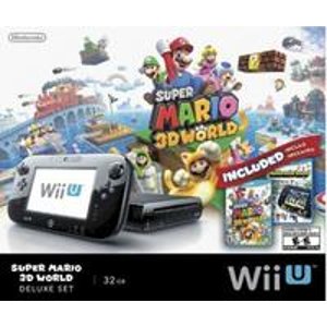 32 GB Nintendo Wii U Deluxe Set with Super Mario 3D World and Nintendo Land 