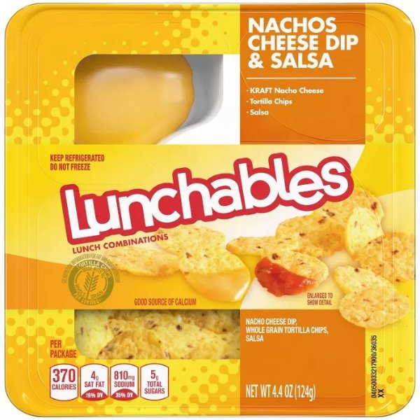 Vegetarian Lunchables Nachos Cheese Dip &#38; Salsa - 4.4oz
