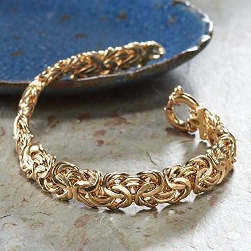 Italian 18kt Yellow Gold Byzantine Bracelet