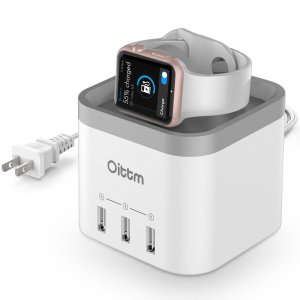 Oittm Apple watch4 Ports  Smart Charging  Nightstand