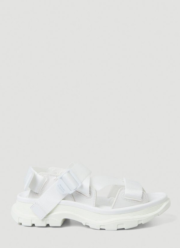 Tread-Sole Sandals in White