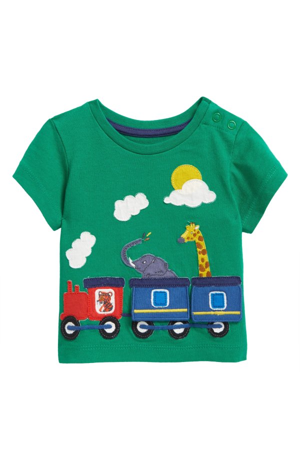 Lift the Flap Animal Train Applique T-Shirt