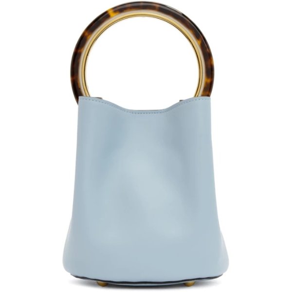 - Blue Mini Pannier Bucket Bag