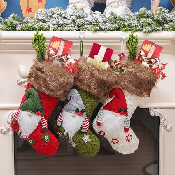 Christmas faceless doll big socks preferred pendant knitted faceless socks gift socks Christmas tree pendant