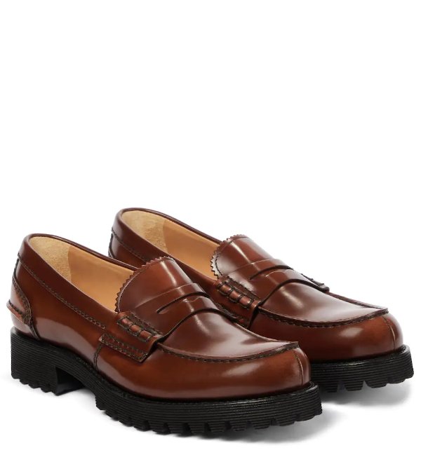 Pembrey leather platform loafers
