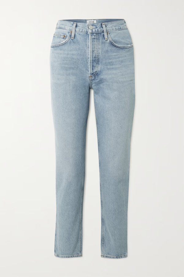 Fen high-rise straight-leg organic jeans