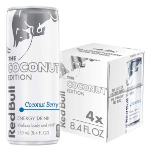 Red Bull Coconut Edition Energy Drink, 8.4 Fl Oz Cans, (Pack of 4)