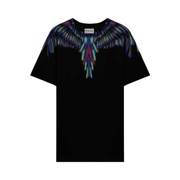 Black & Multicolor Chalk Wings T-shirt