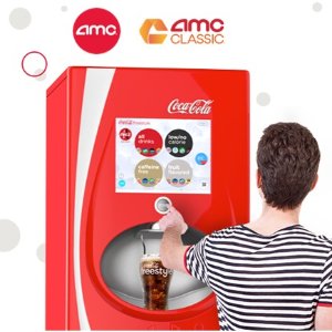 Pour 2 Coke Freestyle drinks at AMC