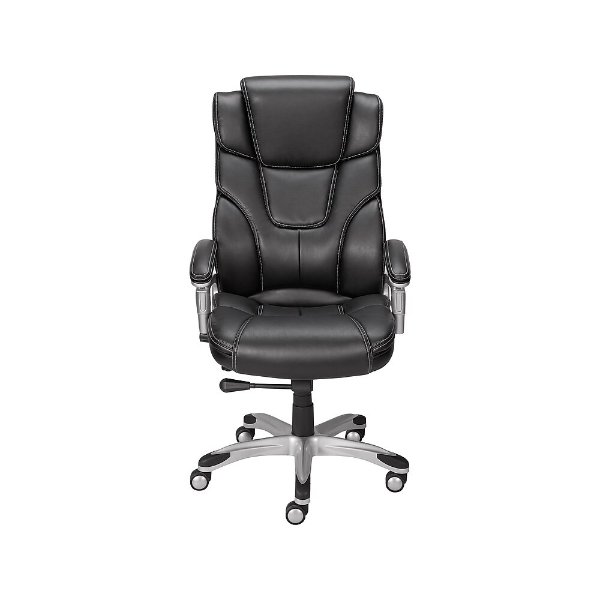 Baird Bonded Leather Manager Chair, Black (23234)
