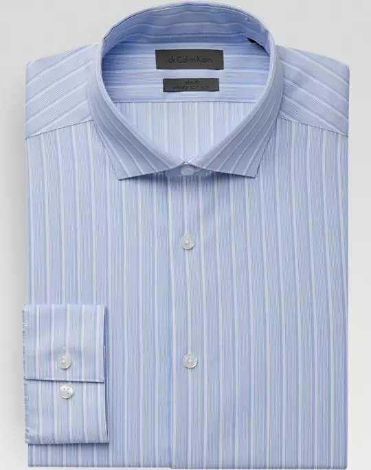 Infinite Blue Stripe Slim Fit Dress Shirt