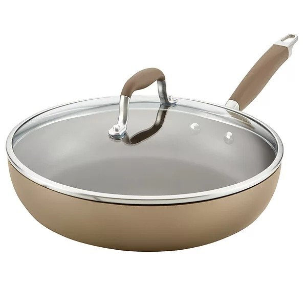 Advanced Home Hard-Anodized Nonstick 12-in. Deep Skillet