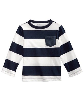 Baby Boys Cotton Rugby Stripe T-Shirt, Created for Macy's