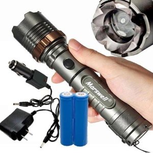Bright 5000Lumen LED Zoom Flashlight Torch Rechargeable 18650 Battery Charger