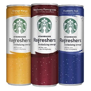 Starbucks Refreshers, 3 Flavor Variety Pack, 12 Ounce Slim Cans, 12 Pack