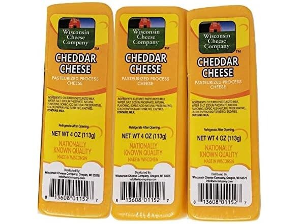 Wisconsin Best 4oz Cheddar Snack Bars 6 Pack