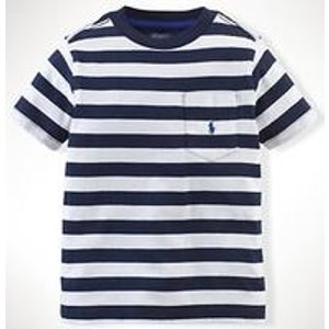 Ralph Lauren Boys' Striped Cotton Pocket T-Shirt
