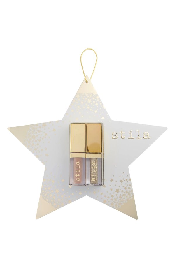 Double Dip Suede Shade and Glitter & Glow Liquid Eyeshadow Ornament Set