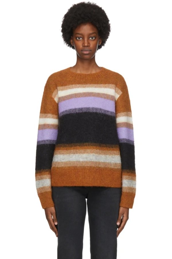 Multicolor Wool & Alpaca Striped Sweater