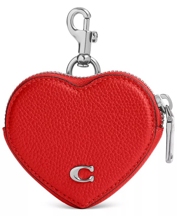 Pebbled Leather Heart Coin Purse