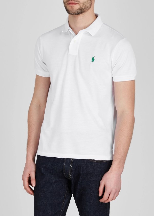 The Earth white jersey polo shirt