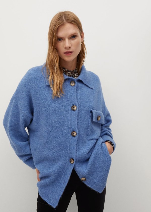 Oversized cardigan with buttons - Women | OUTLET USA