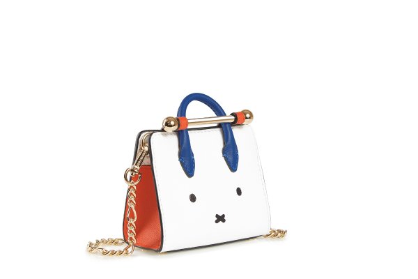 The Strathberry Miniature Tote - Miffy Face White/Maple/Cobalt