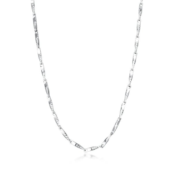 Machinery Chain 18K White Gold Necklace - 79121N | Chow Sang Sang Jewellery