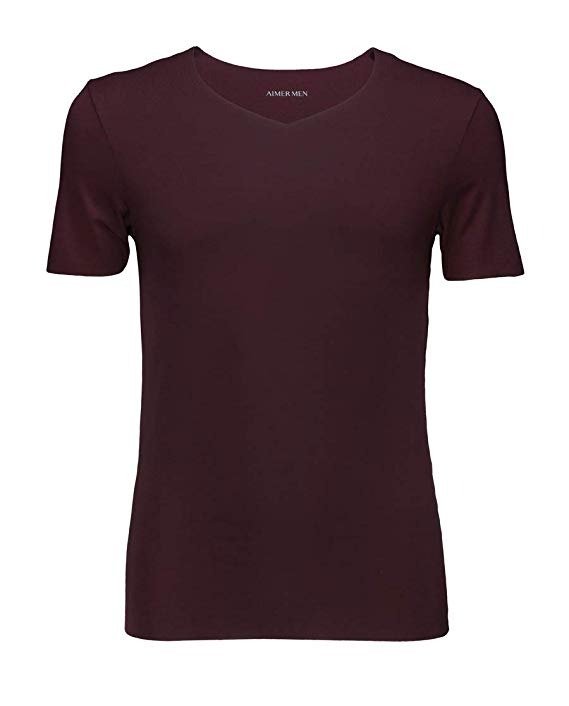 Men's Seamless T-Shirt Short Sleeve V-Neck Tops - Feels Like Nonwear 