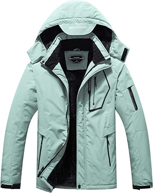 Men's Waterproof Ski Jacket Warm Winter Snow Coat Hooded Raincoat