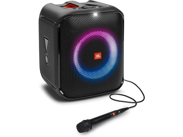 PartyBox Encore Essentials Bluetooth Karaoke Party Speaker w/ PBM100 Wired Mic (Bundle)