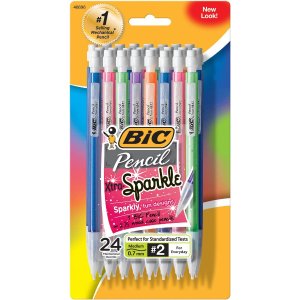 24-Count BIC Xtra-Sparkle Mechanical Pencil, Medium Point (0.7 mm)