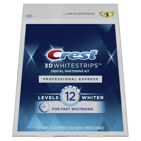 3D Whitestrips Professional Express Teeth Whitening Kit 7 Treatments - 10ct