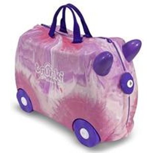 Melissa & Doug Tie-Dye Trunki Ride-on Suitcase for Kids, Pink