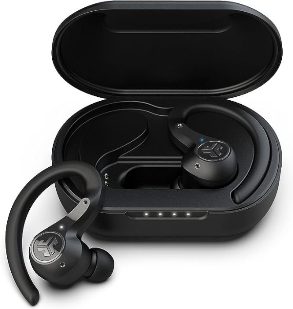 Epic Air Sport ANC True Wireless Bluetooth 5 Earbuds, Headphones for Working Out, IP66 Sweatproof, 15-Hour Battery Life, 55-Hour Charging Case, Music Controls, 3 EQ Sound Settings