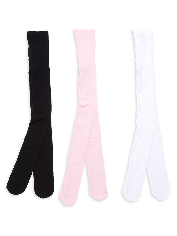 Girl's 3-Pack Knit Full Tights
