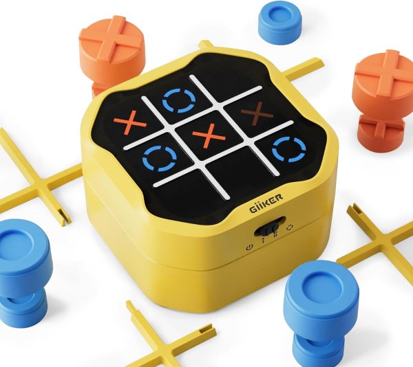 Tic Tac Toe Bolt Game, 3-in-1 Handheld Puzzle Game Console, Portable Travel Games for Educational and Memory Growth, Fidget Toys Board Games for Kids and Adults, Birthday Gifts for All Ages