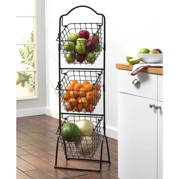 Mikasa 3 Tier Standing Market Storage Metal BasketMikasa 3 Tier Standing Market Storage Metal BasketRatings & ReviewsCustomer PhotosQuestions & AnswersShipping & ReturnsMore to Explore