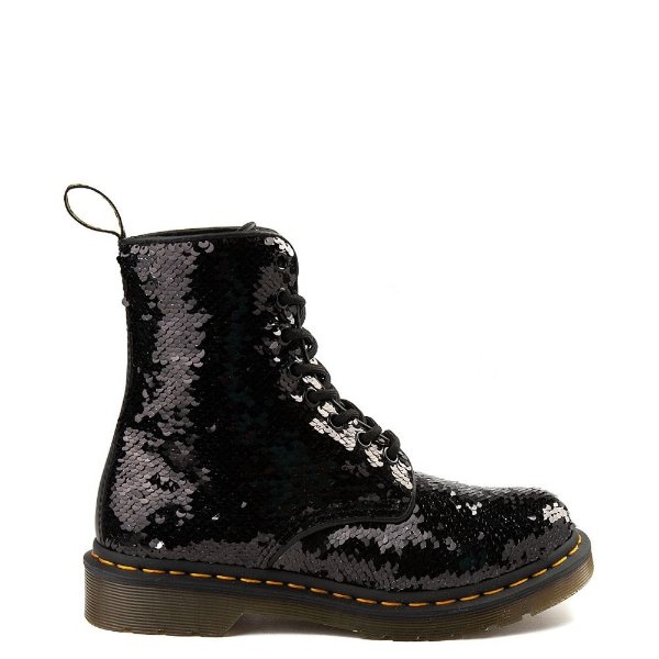 Womens Dr. Martens Pascal 8-Eye Two-Tone Sequin Boot