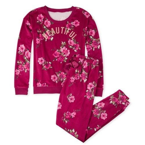 Womens Mommy And Me Beautiful Matching Velour Pajamas