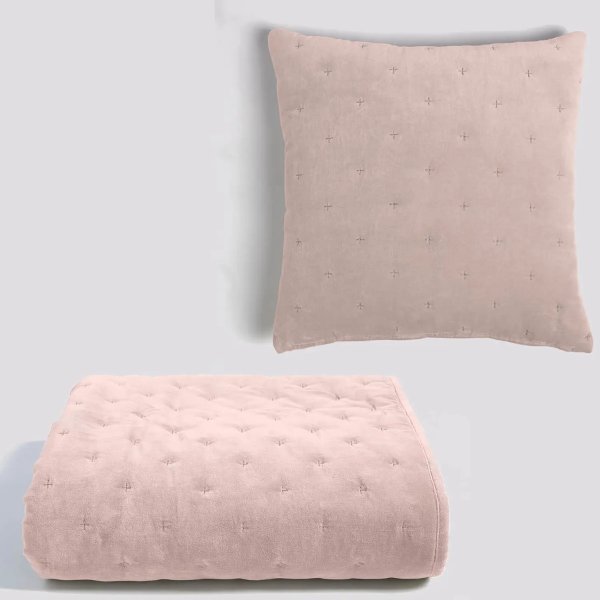 粉色天鹅绒枕头+被芯
