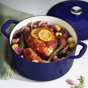 Tramontina Enameled Cast Iron Covered Round Dutch Oven, 5.5-Quart