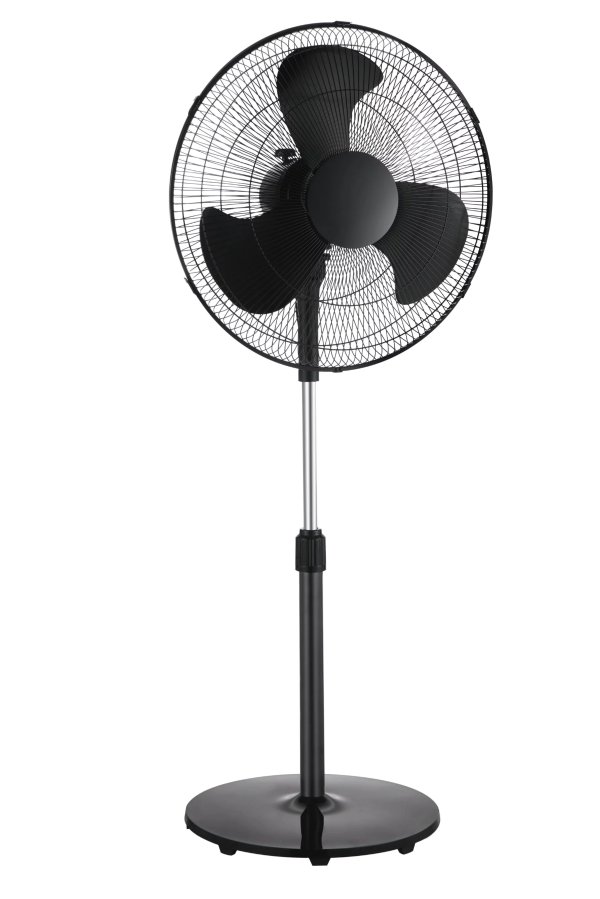 18" Oscillating 3-Speed Pedestal Fan with Tilt Adjustable Fan Head, Black