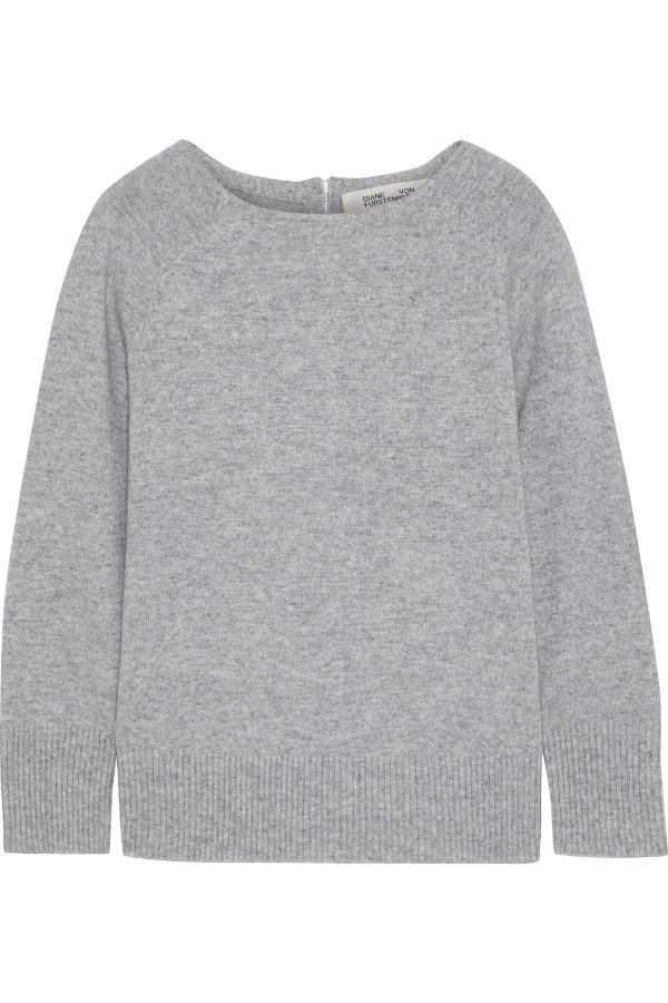 Nia melange wool and cashmere-blend sweater