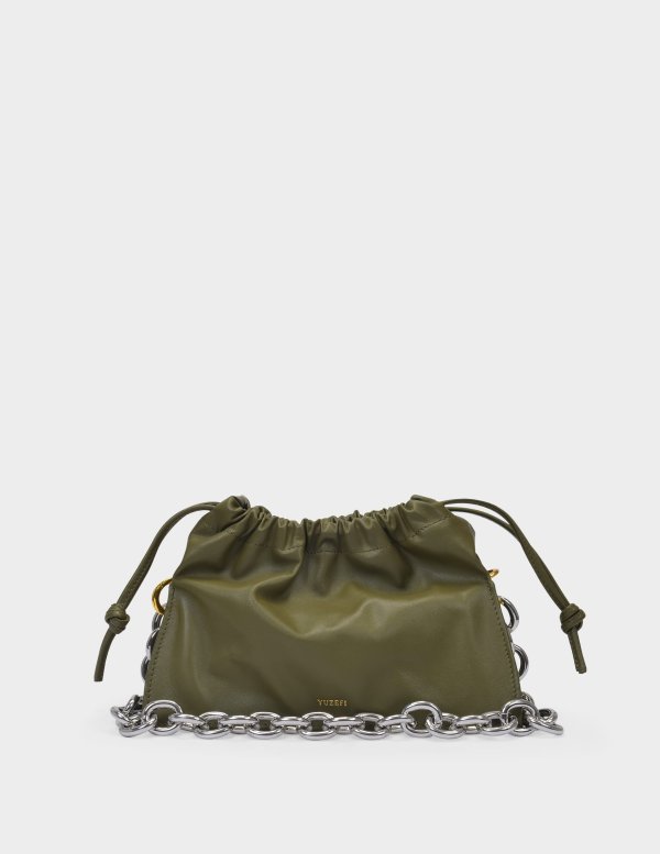 Bom Handbag in Khaki Leather